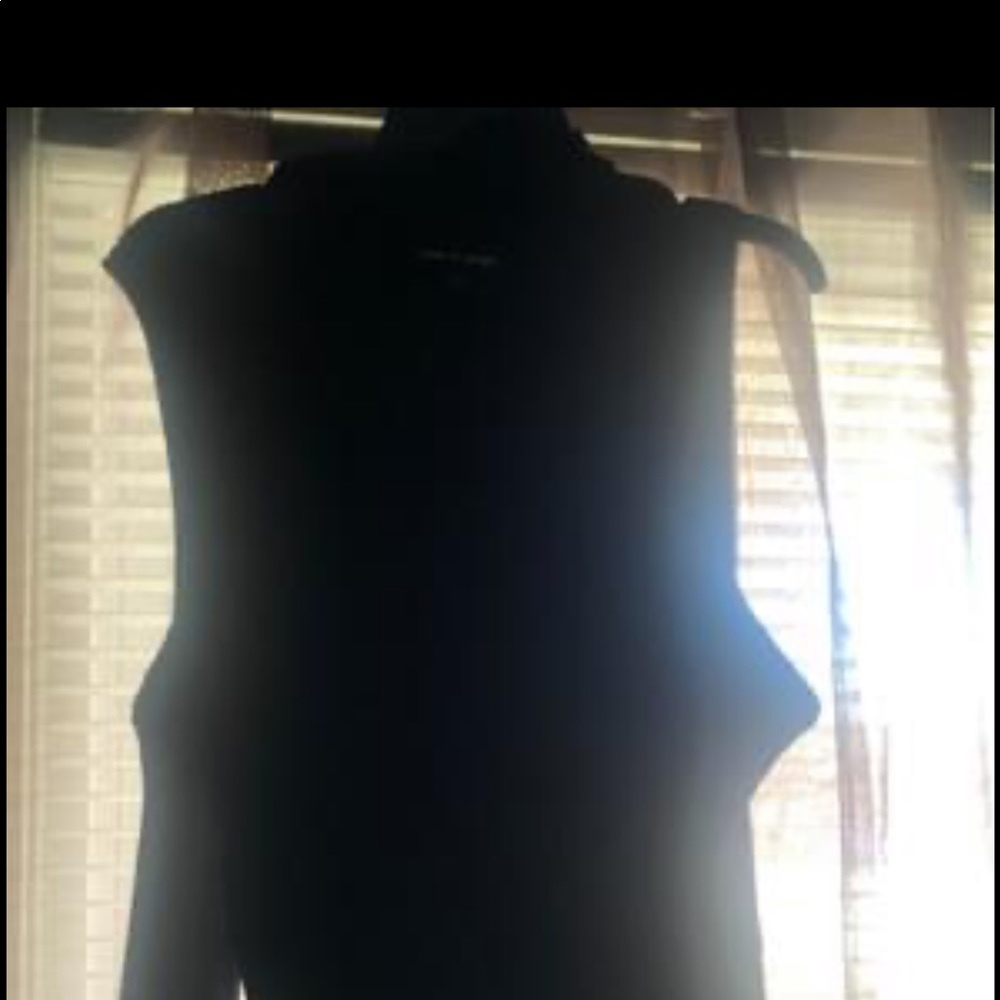 Black sweater turtle neck cold shoulder shirt
